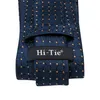 Bow Ties Business Tie för män Silk Blue Tie Poots Slips Set Plaid Cufflinks For Wedding Business Tie 150 cm Hi-Tie SN-3529 Drop 231102