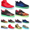 Casual Luminous Shoes Herrens Kvinnor Big Size 36-46 EUR Fashion BEACTABLE Black White Green Red Pink Bule Orange Two 80 80