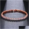 Bracciale rigido Honghong stelle luminose di fascia alta Una varietà di colori Bracciale zircone Temperamento Regalo personalizzato per festa di nozze Dhgarden Dhz9O