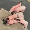 Uñas postizas Flash explosivo Armadura de uso avanzada Parche de uñas de diamante 3D Mejora de ballet fresco dulce oscuro