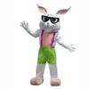 Boże Narodzenie Happy Rabbit Mascot Costumes Halloween Cartoon Cartoon Postacie Suit Suit Cass Outdoor Party Strój UNISEX Reklama promocyjna