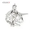 Cluci Fashion 925 Sterling Silver Unicorn Cage Pendant Pearls Necklace Jewelry 3PCS S18101607241Lを作る女性用