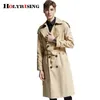 Misturas de lã masculina Holyrising Hombre Trench Coat Descoloração Turn Collar Vintage Long Windbreaker Bolsos Masculino Casaco à prova de vento S-6XL 18965-5 231102