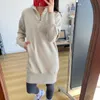 LL yoga Dress Round Neck Yoga Clothes Outdoor sport Casual Dresses Skin Friendly Sweater Dress Soft Loose Pleated Skirts