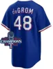 2024 Custom S-4XL Jacob Degrom City Connect Baseball Jersey Corey Seager Jersey Marcus Semien Josh Smith Adolis Garcia Kole Ryan Jon Texas Rangers Gray Hamilton