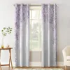 Curtain Purple Flower White Curtains For Kids Children Boys Girls Room Living Window Drapes Treatments
