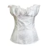 Bustini Corsetti Abito estivo Dimagrante Vita sexy Wimen Bone Traning Shaper Floreale Overbust Corsetto con lacci S-XXL