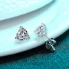 Hot Selling Valentine's Day Gift Ideas Classy Stud VVS Moissanite 925 Sterling Silver Heart Shape