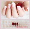 Tidlös klassisk franska naglar Art Manicure Tan Artificial Nail Collection slutade Full Cover Fingernail Tips Patch5470329