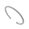 Armreif Ins Edelstahl Twisted Wire Offenes Armband Für Frauen Vintage Basic Vielseitiger Modeschmuck