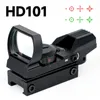 Monóculos HD101 Compact RedGreen Dot Sight Brilho Ajustável Visando Reflexão Óptica Riflescope Tático Acessório de Caça 231101