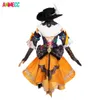 Navia cosplay genshin impacto cos traje com chapéu peruca fontaine steampunk vestido roupas de festa de halloween para meninas cosplay