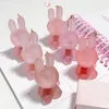 Lipgloss Cute Rabbit Matte Velvet Glaze Summer Lovely Bunny Schlüsselanhänger Schlammtextur Lippenstift Pink Red Tint Cosmetic 231101