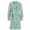 Womens Trench Coats Spring Plaid Oversized Blazer Women Single Breasted Lace Up Midlength Suit Jacket Ladies High Quality Outerwear 231102