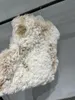 Chalecos de mujer Chaleco Abrigo Piel de oveja Cuello redondo corto Forma suelta Diseño de cremallera Cálido y cómodo 2023 Invierno 1021