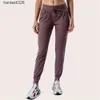 LL femmes Yoga neuvième pantalon pousser Fitness Leggings doux taille haute hanche ascenseur élastique décontracté Jogging 7 couleurs 2023