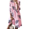 Casual jurken Gedrukte print rockabilly ronde nek maxi jurk vestidos temperament lente zomer mode Europeaan eenvoudig voor bruiloft