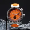 Jbl 44mm Tambour Street Diver QBB201 Relógio automático masculino laranja mostrador caixa de aço interruptor rápido links pulseira de borracha laranja relógios Timezonewatch Z02B