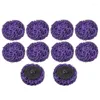 Soluzioni per lavaggio auto 10 pezzi 2 pollici 50 mm Cambio rapido Facile striscia Disco pulito Viola per vernice Ruggine Preparazione superficiale Pulizia Saldature