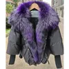 Damen Pelz Kunstpelz Winter Frauen Warmer Mantel Übergroßer echter Fuchspelzkragen Dicke Luxusoberbekleidung Mode 90% Gänsedaunenjacke 231102