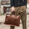 Briefcases But Retro Briefcase. Reticule Crazy Horse Pu Leather 13inch Big Laptop Bags Business. Brown. Messenger Shoulder Bag Man