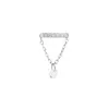 Studörhängen Boako Tassel Pendant S925 Sterling Silver Single Pierced Jewelry Row Zircon Stitching Luxury Accessories Ladies Ladies