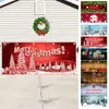 クリスマス装飾7 x 16フィートメリークリスマスホリデーバナーガレージドアカバー壁画冬の雪だるまサンタ屋外ドアカバーデコレーション231101