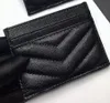 Luxury Designer Card Holder Wallet Short Case Purse Quality Pouch Quilted Genuine Leather Y Womens Men Purses Mens Key Ring Credit Coin Clutch Mini Bag Brown Canvas