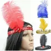 Carnaval indio avestruz jefe sombrero accesorios para el cabello fiesta de cumpleaños tocado lentejuelas diamante pluma Heawear para hombre y mujer