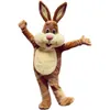 Christmas Brown Rabbit Mascot Costumes Halloween Cartoon Character Outfit Suit Xmas Outdoor Party Outfit Unisex Promotional Advertising