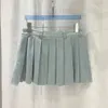 Vestido de dos piezas Diseñador Diseñador Top Suéter Conjunto Traje Falda Estilo corto Jersey de manga larga Cintura alta Media presión Casual 9VLJ