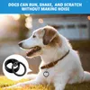 Dog Collars 4pcs Tag Silicone Ring Pet Covers Silencers Puppy Name Holders