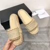 Slippers Designer Shoes Woven Thick Bottom Beach Vacation Double Show Leather