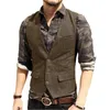 Gilet pour hommes Single Breasted Herringbone Vest Wedding Groomsmen Fashion Mash