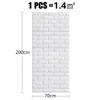 Wall Stickers 2m Long 3D Brick DIY Decor SelfAdhesive Waterproof Wallpaper For Kids Room Bedroom Kitchen Home 231101