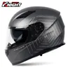 Motosiklet Kaskları HNJ Kask Cascos Para Moto Dot Sertifikasyonu Motokros Casco Yarışı Çift Lens Dört Mevsim Full Yüz