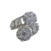 꽃 moissanite 다이아몬드 반지 100% 실제 925 스털링 실버 파티 웨딩 밴드 반지를위한 약속 약혼 보석 선물