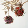 Couronnes de fleurs décoratives Boule de fleur de pivoine artificielle tissu soie hortensia rose couronne de fleurs pour arbre de Noël fête de mariage pendentif applique murale décor 231102