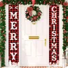 Kerstversiering Kerstdeurdecoratie Vrolijk kerstfeest Banner Decor voor thuis Hangend kerstornament Navidad Gelukkig jaarcadeau 2024 231101