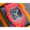 SuperClone Watches armbandsur designer mens mekanik tittar på Richa Milles Business Leisure RM50-03 Automatic Hinery White Carbon 7750 Montres de Luxe