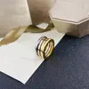 titanium steel love ring silver rose gold ring for lovers white black Ceramic luxury ring For gift