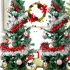 Flores decorativas coloridas fita de natal guirlanda árvore de natal fitas de embrulho barra topos festa de casamento ano decoração de casa com estrelas