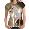 Dames T-shirts 2023 Crazy Horse T-shirts voor vrouwen T-shirt Harajuku Street kleding Trendy tops T-shirts dames dames t-shirt met korte mouwen