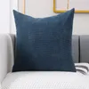 Funda de diseño de almohada de pana de 45x45cm, fundas decorativas gruesas para sofá, decoración para sala de estar, funda de almohada, caqui, gris y azul