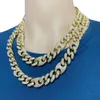 Mariner Link Mix Cuban Link Iced Out CZ Lab Diamond Miami Hip Hop Cuban Chain Necklace