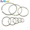 Bag Parts Accessories Loose Leaf Book Binder Hinge Snap O Ring Locking Keychain Metal Craft Parts 231102