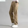 Pantaloni da uomo Pantaloni da lavoro da uomo di mezza età Pantaloni dritti da lavoro in cotone elasticizzato al 95% Pantaloni larghi 6xl Cargo