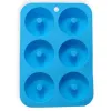 Silicone Donut Pan 6 Cavity Doughnuts Baking Moulds Non Stick Cake Biscuit Bagels Mould Tray Pastry Kitchen supplies Essentials 1102