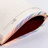 Notatniki 1PC A6 Soft Skórzowa okładka Rainbow Edge Notebook z 100 arkuszami Office School Prace Prace Spotkanie Książka Diary 231101