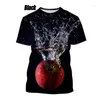 Herr t-skjortor sommar mode frukt 3d utskrift äpple unisex casual short hylsa rund hals topp t-shirt